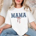 thumbnail image 1 of Patriotic Mama Shirt, Coquette 4th of July Tshirt, Independence Day T-Shirt, USA Mama Tee, America Tee, Gift for Mom., 1 of 5