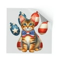 thumbnail image 1 of Patriotic Manx 4th of July Independence Paws Cutout Transfer Sticker Cat Lover Kitten Owner Gifts Transparent Decal Art Decor - 02010, 1 of 5