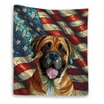 thumbnail image 1 of Patriotic Mastiff Stained Glass Portrait American Flag Quilt Blanket Mastiffs Dog Lover Gifts Idea Cozy Comforter Throw Blanket - 01010, 1 of 5