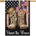 thumbnail image 1 of Patriotic Memorial Day Boots Garden Flag 28x40 Double Sided Vertical, Large Burlap Honor the Brave Garden Yard Flags Banner Veterans Outdoor House Decorations (ONLY FLAG), 1 of 6