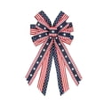 thumbnail image 1 of Patriotic Memorial Day Bow Wreath 4th of July American Flag Bow, 1 of 9