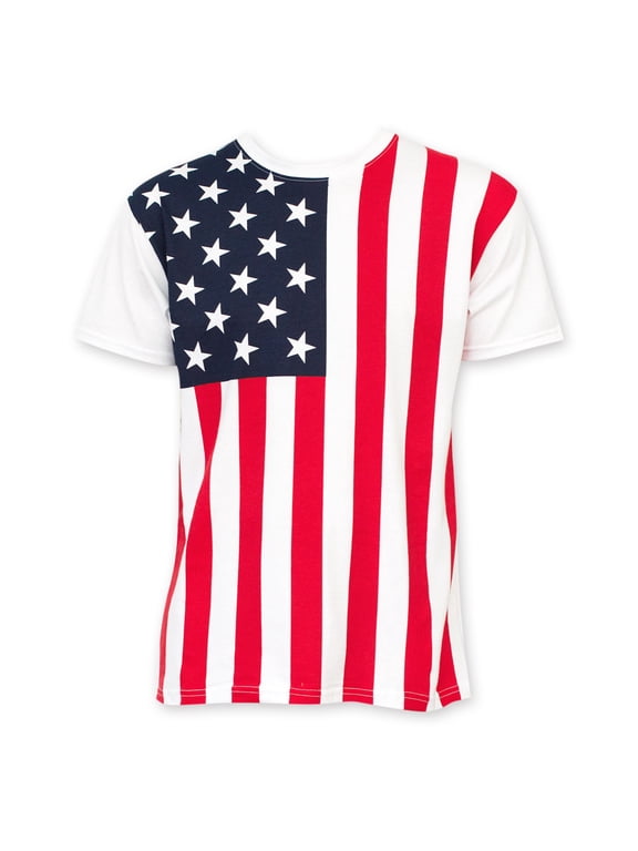 American Flag Basic Men's T-Shirt-Small