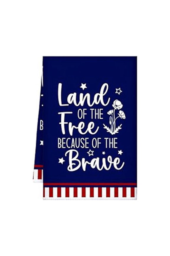 Patriotic Microfiber Towel Set, USA Flag Themed Quick Drying Kitchen Hand Towel, Absorbent Cleaning Cloth for Dishes and Counters, Perfect for Fourth of July Party and Festive Kitchen Decor Gift