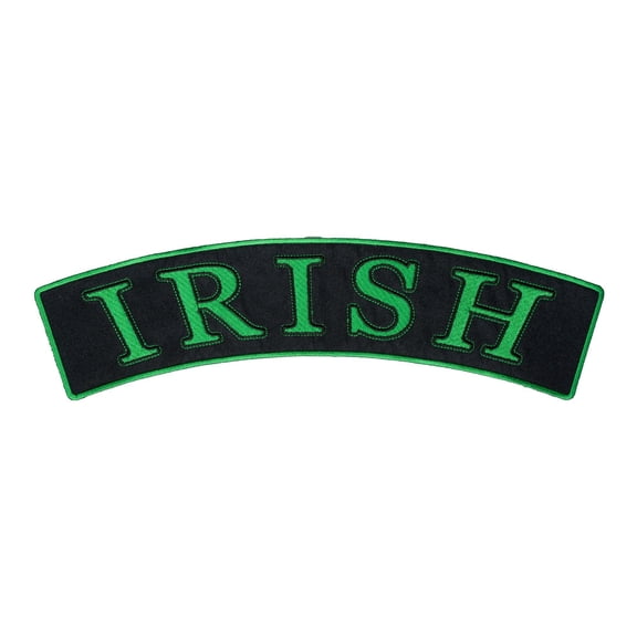 Irish Black & Green Rocker Patch