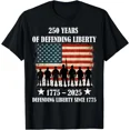 thumbnail image 1 of Patriotic Military Parade 250th Anniversary Veteran Service Member Unisex T-Shirt, up to size 5XL, 1 of 2