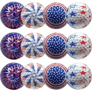 Patriotic Mix Golf Balls   12 Pack   Red, White & Blue Themed USA Golf Balls by GBM Golf