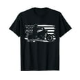 thumbnail image 1 of Patriotic Motorcycle Vintage American US Flag Biker T-Shirt, 1 of 5