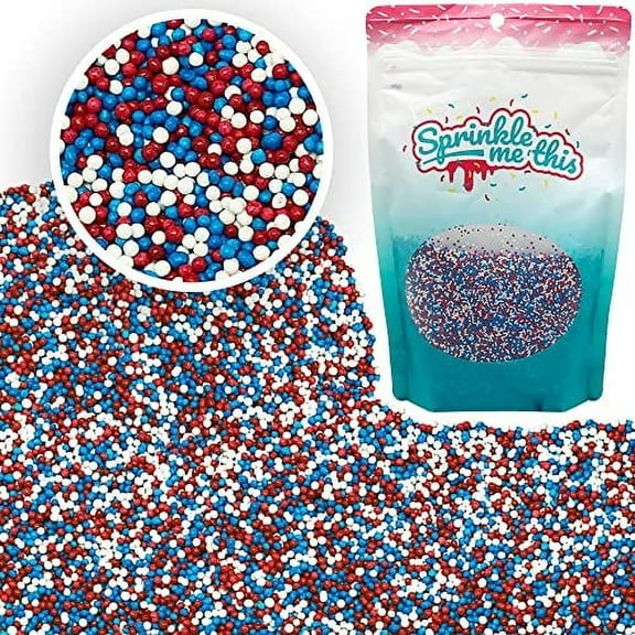 Patriotic Nonpareil Sprinkles (8 Oz)
