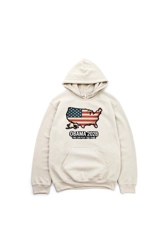 Patriotic Obama 2028 Funny Political Democrat Future Hope Campaign Hoodie, for men & women, up to size 5XL