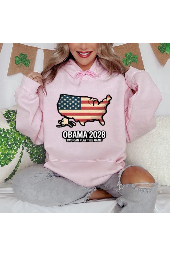 Patriotic Obama 2028 Funny Political Democrat Future Hope Campaign Hoodie, for men & women, up to size 5XL