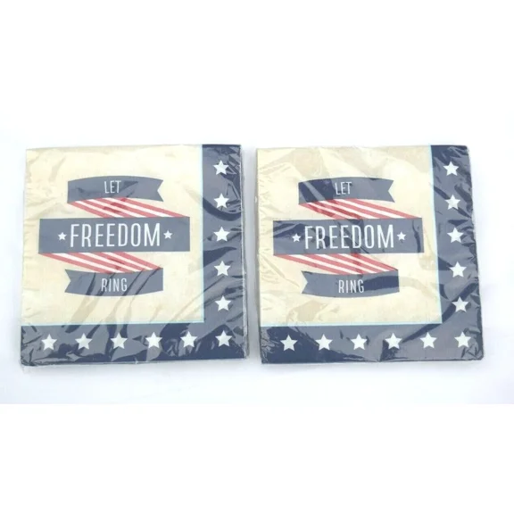 Patriotic Paper Napkins 4Th July Stars And Stripes 32 Total