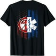 thumbnail image 1 of Patriotic Paramedic Firefighter EMT USA Flag EMS T-Shirt, 1 of 4