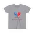 thumbnail image 1 of Patriotic Partner in Crime | Girl's 4th of July Shirt | Stars & Stripes Bow, 1 of 2