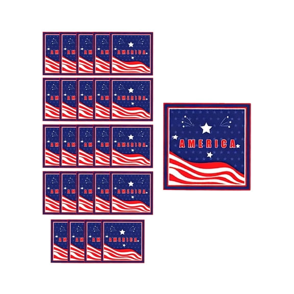 Patriotic Party Supplies, Veterans Day Tableware Set, 4th of July Plates Napkins American Flag Tablecloth Independence Thank You Veterans Party Decorations, As Show, D