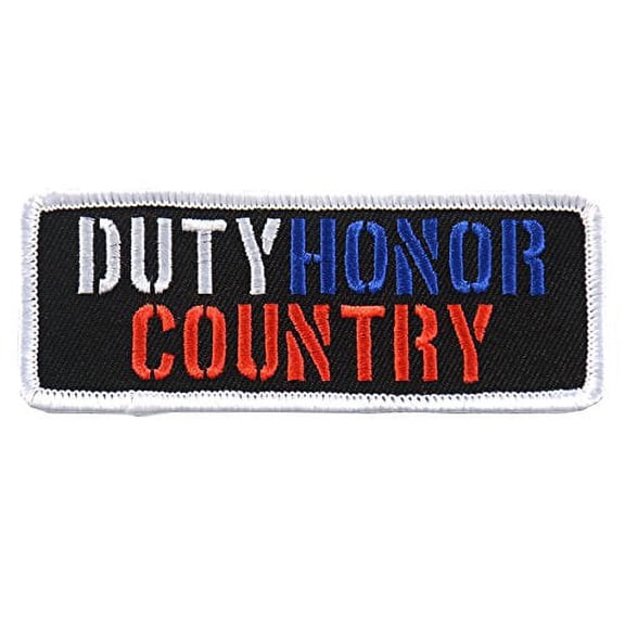 Patriotic Patch Duty Honor Country  (Multicolor, 4" x 2")