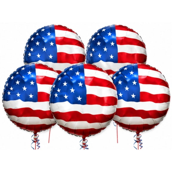 Patriotic Patriotic Flying Colors Foil Balloon Standard Size 5ct