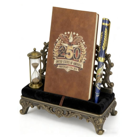 Patriotic Pen and Notebook Set for 250th Anniversary of the United States, Ideal Gift for Independence Day, Events, and Keepsake Storage