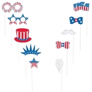 Patriotic Photo Booth Props, 10pc