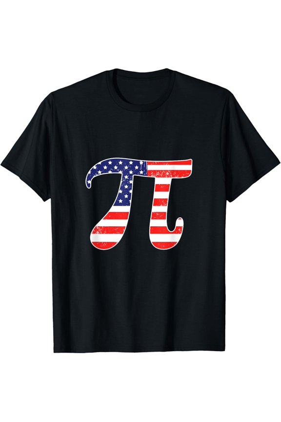 Patriotic Pi Symbol - Pi Day Math Lover Science Teacher T-Shirt Size S-5XL