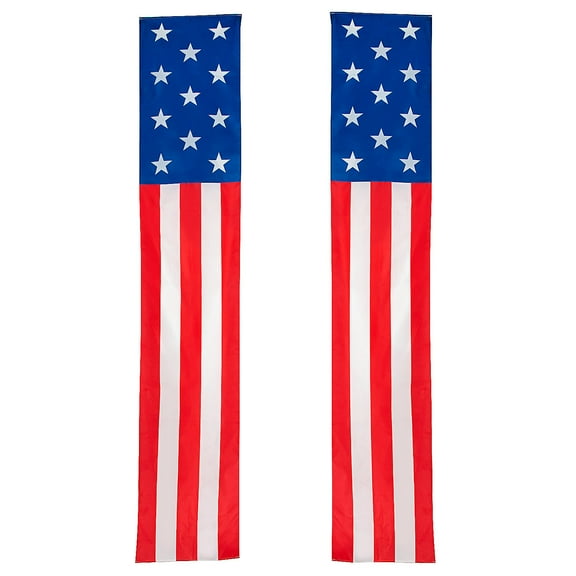 Patriotic Pillar Buntings, Home Decor, Fourth of July, 2 Pieces