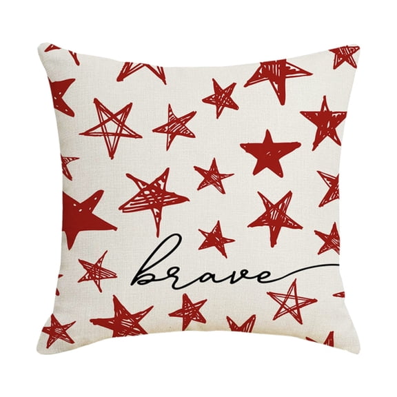 Patriotic Pillow Covers, 4th of July Independence Day Decorative Cushion Cases, Double-Sided Print Throw Pillowcases, 18x18 Inch