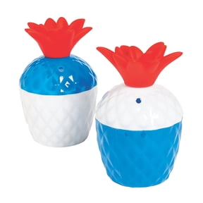 Patriotic Pineapple Molded Cups - Party Supplies - 12 pieces