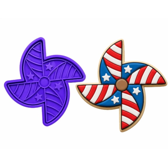 Patriotic Pinwheel Cookie Cutter & Stamp