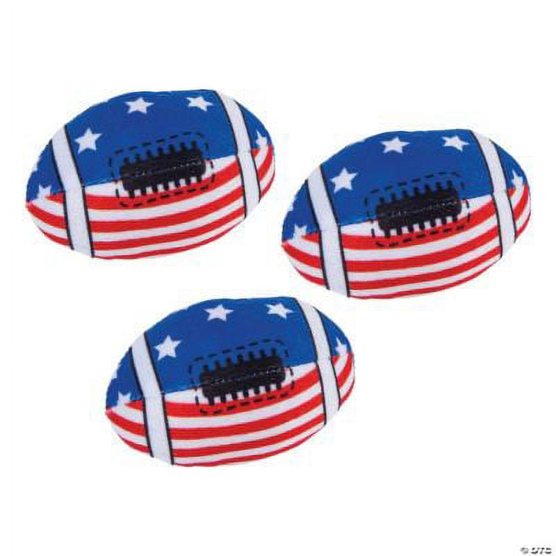Patriotic Plush Footballs, Fourth of July, Toys, 12 Pieces