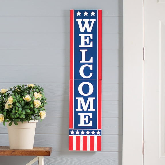 Patriotic Porch Welcome Sign