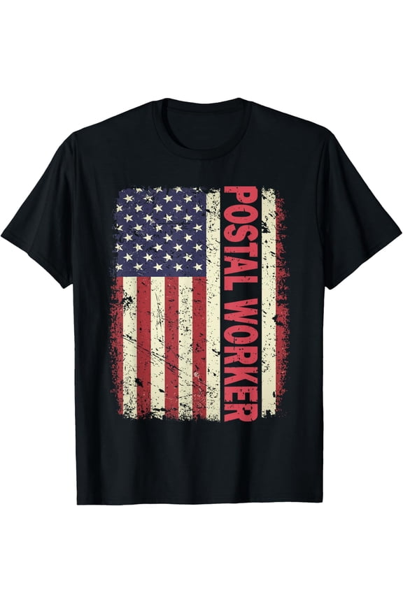 Vintage USA American Flag US Postal T-Shirt
