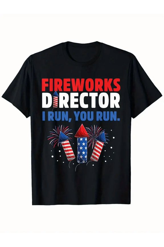 Patriotic Pyrotechnic Director I Run You Run Unisex Summer Short Sleeve T-Shirt