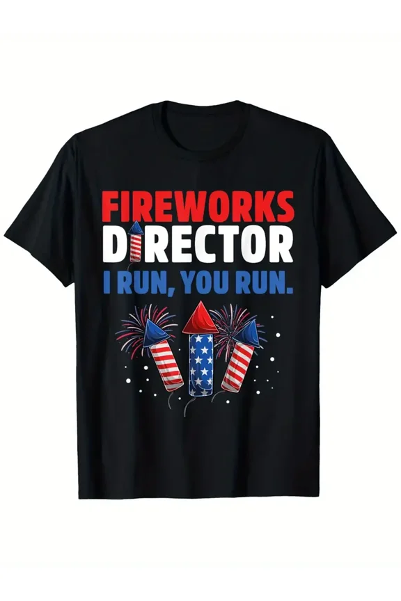 Patriotic Pyrotechnic Director I Run You Run Unisex Summer Short Sleeve T-Shirt