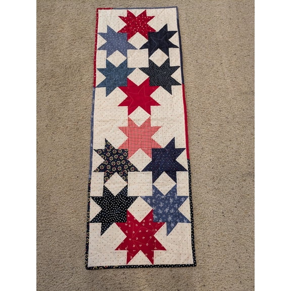 Patriotic Quilted Table Runner