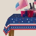 thumbnail image 1 of Patriotic Rectangle Tablecloth 60x84 Inch Memorial Day Independence Day American Flag Rectangle Tablecloth Washable Microfiber Tablecloth Decorative Table Covers for Picnic Party, 1 of 6
