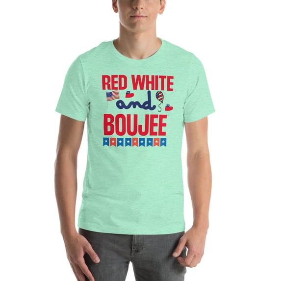 Patriotic Red White And Boujee Shirt (Heather Mint, 3XL)