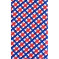 thumbnail image 1 of Patriotic Red, White and Blue Check Pattern Vinyl Flannel Back Tablecloth, 1 of 3