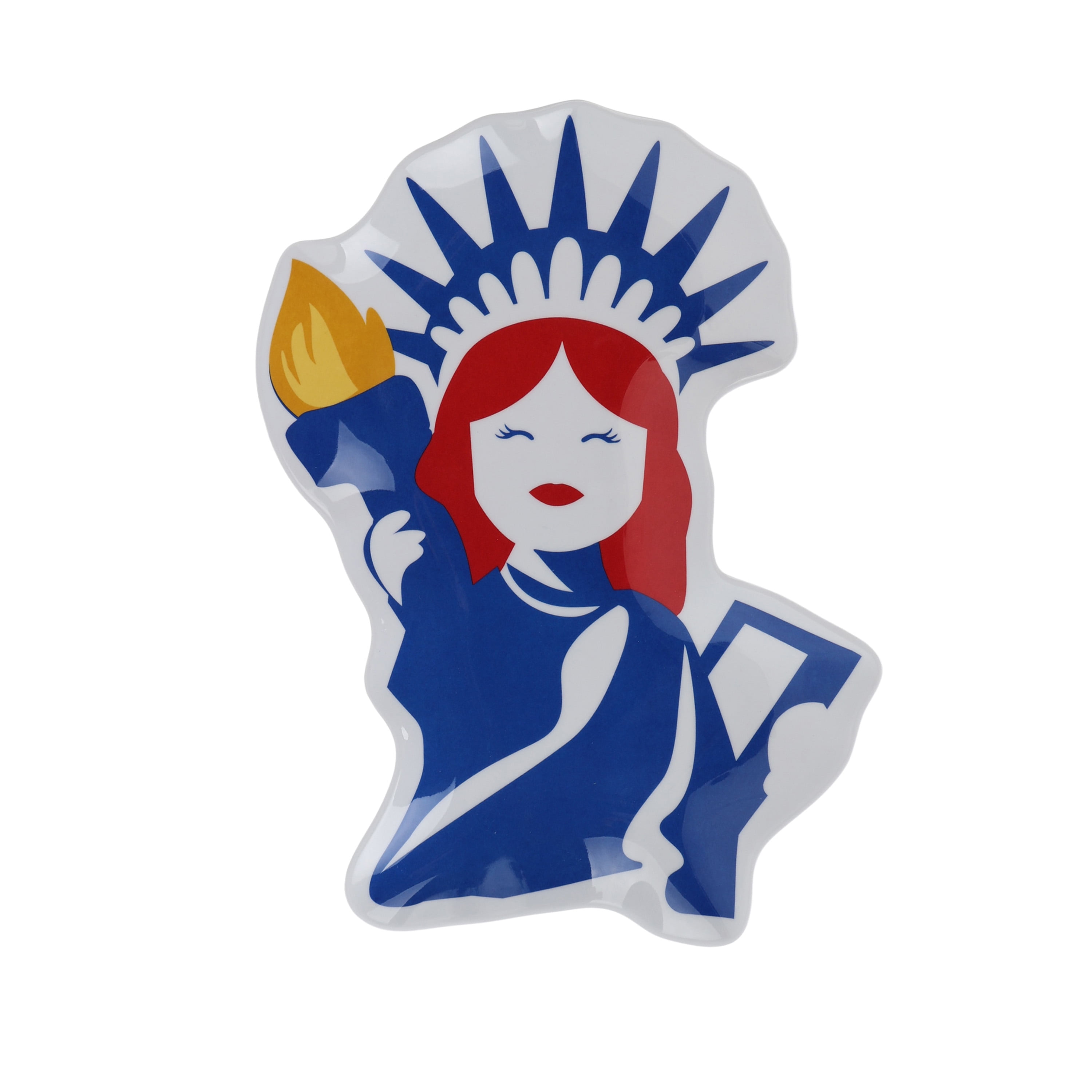 Patriotic Red, White, and Blue Liberty Figural Shape Melamine Tray, by Way To Celebrate