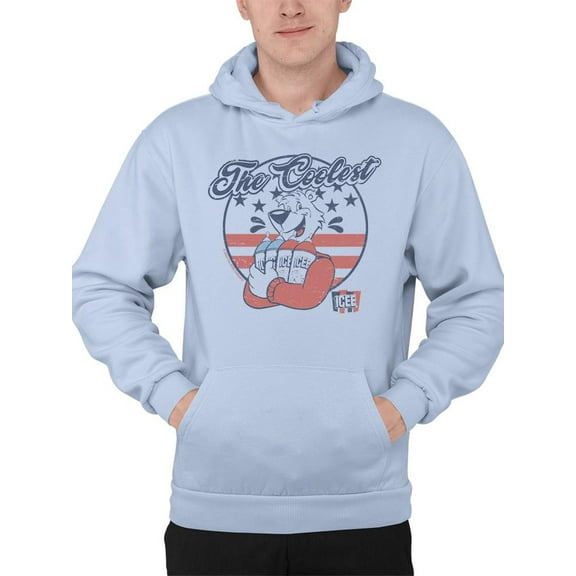 Patriotic Retro Bear ICEE Slush Graphic Men's Hoodie