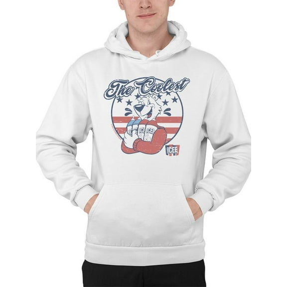 Patriotic Retro Bear ICEE Slush Graphic Men's Hoodie