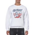 thumbnail image 1 of Patriotic Retro Bear ICEE Slush Graphic Men's Sweatshirt, 1 of 4