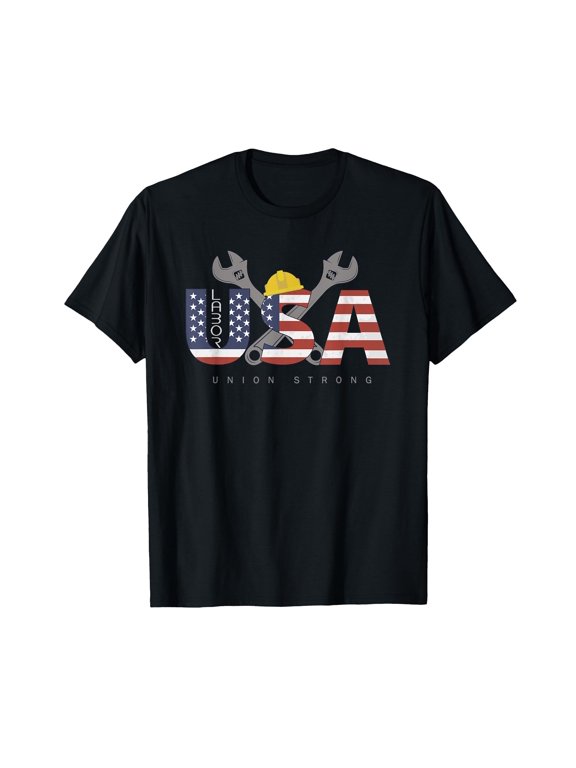 Patriotic Retro USA American Flag Union Rep Union Thug T-Shirt - Classic happy labor day tee Unisex 100% Cotton T-Shirt Breathable Casual Everyday Wear Affordable Graphic Soft Cheap t shirts