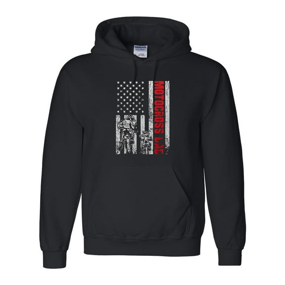 Patriotic Retro USA Motocross Dad 4th July, Dirt Bike, Father, Fun, Rider Gift Hoodie Unisex, up to 5XL
