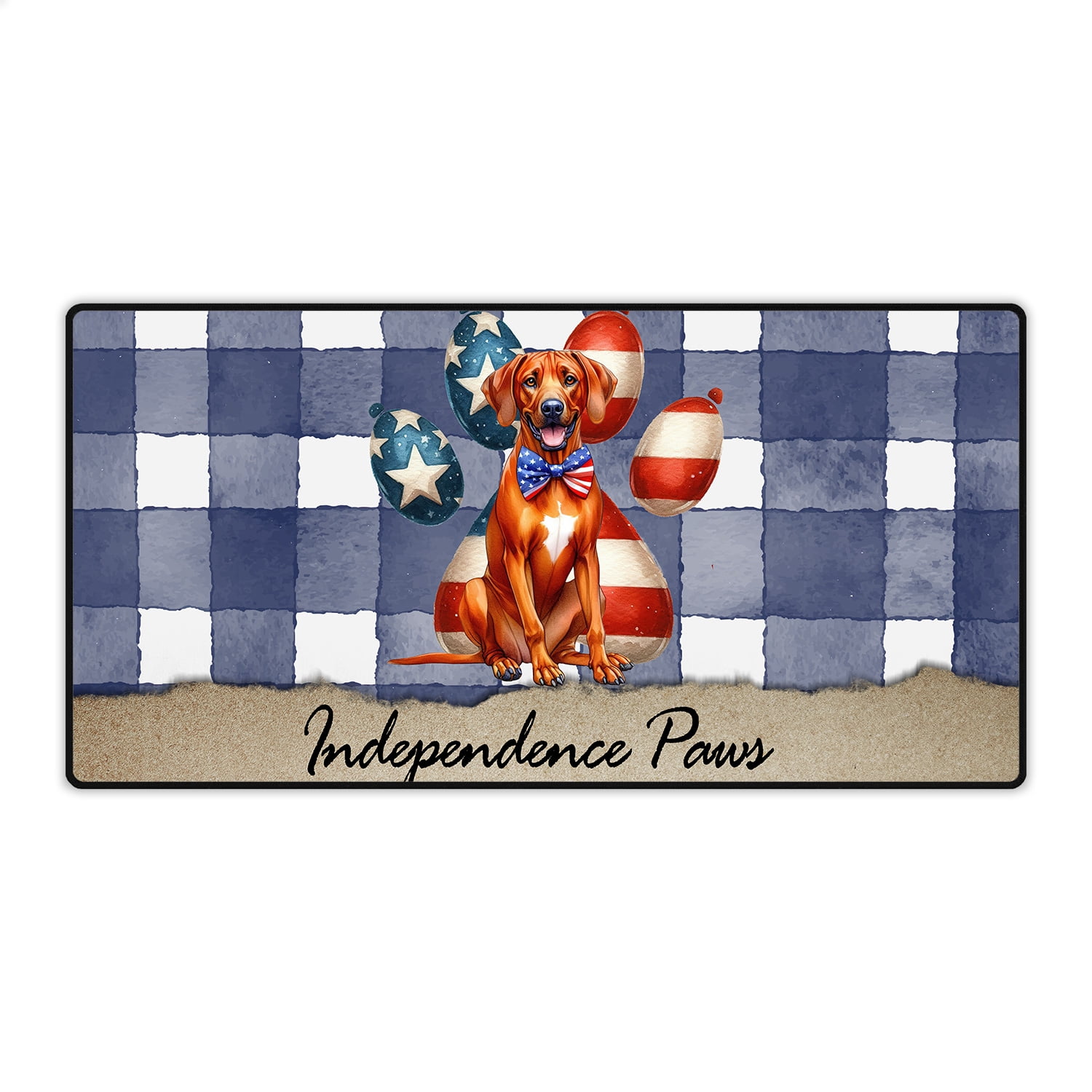 Patriotic Rhodesian Ridgeback 4th of July Independence Paws Desk Mat ...