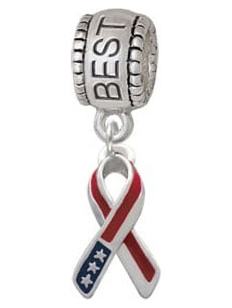 Patriotic Ribbon - Best Friend Charm Bead - Walmart.com