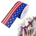 thumbnail image 1 of Patriotic Ribbon Wired 1 Roll 1.5 Inch x 5 Yards Total,Red White Blue Star,Strip 4th Of July Ribbon For America 250th Anniversary Decor,Independence Day & Memorial Day Crafts,Red White Blue Ribbon, 1 of 9