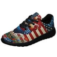 thumbnail image 1 of Patriotic RooStr 4th Of July Shoes Sneakers for Women Men Black Size 8, 1 of 7