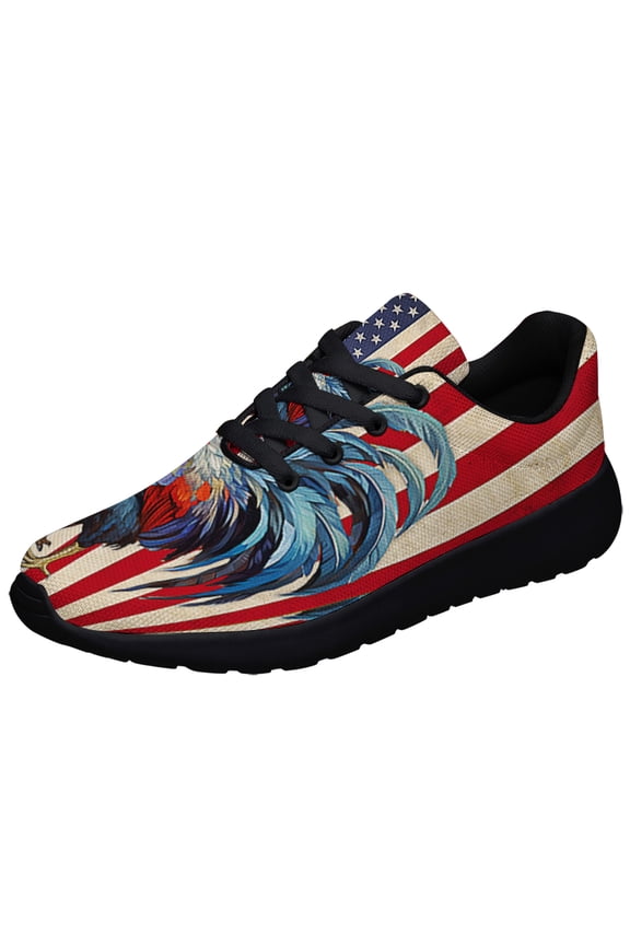 Patriotic RooStr American flag Shoes Sneakers Black Size 7