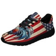 thumbnail image 1 of Patriotic Rooster American flag Print Sneakers Lightweight Comfortable Running Shoes for Men Women Black Size 10.5, 1 of 7