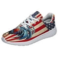 thumbnail image 1 of Patriotic Rooster American flag Print Sneakers Lightweight Comfortable Running Shoes for Men Women White Size 4, 1 of 7