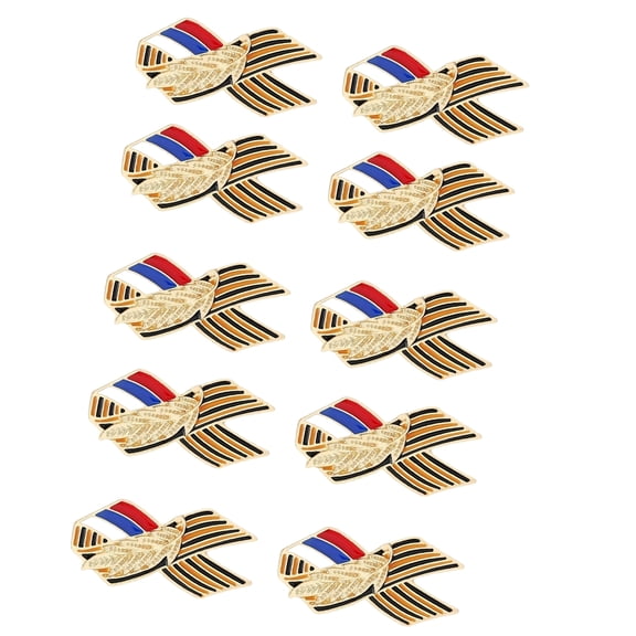 Patriotic Russia Victories Day Commemorative Pin Secure Closure Brooch Badge Accessories for Formal Event